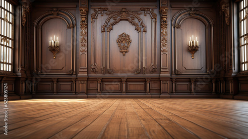 A Glimpse into the Classic Elegance of a Large Wooden Chamber © Malika