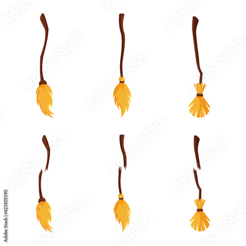 6 Magic broom illustrations