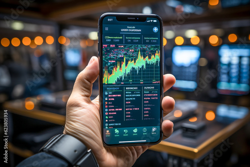 Checking stock market data on mobile phone