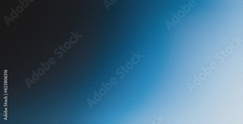Dark blue black white color gradient background, grainy texture effect, web banner abstract design, copy space