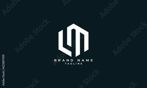 LM4, ML4, LM, ML, 4M, M4, Abstract initial monogram letter alphabet logo design