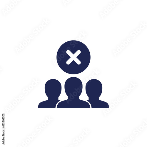 blocked users icon, vector pictogram