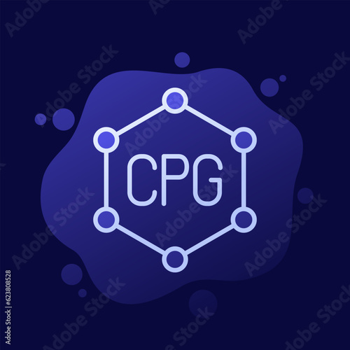 CPG icon, Consumer Packaged Goods vector design