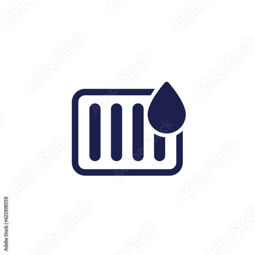 drainage or drain icon, pictogram on white