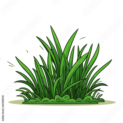 Green grass. Green grass silhouette isolated