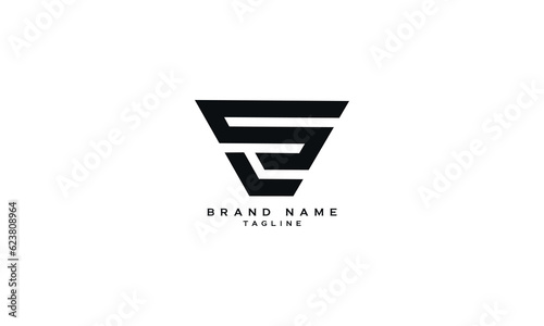 SL, LS, Abstract initial monogram letter alphabet logo design