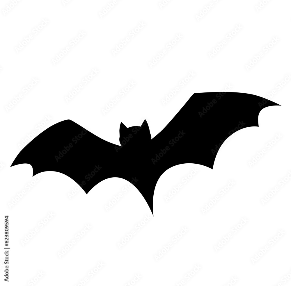 Fototapeta premium Cute bat halloween silhouette