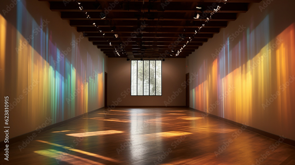 An influx of brilliant light rays streaming into a room, filling it with a dazzling radiance. Generative AI An influx of brilliant light rays streaming into a room, filling it with a dazzling radiance. Generative AI