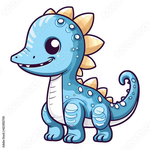 Cute Dryosaurus Dinosaur 2d Illustration