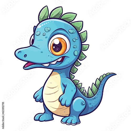 Cute Dryosaurus Dinosaur 2d Illustration