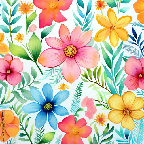 Flower floral wallpaper seamless background