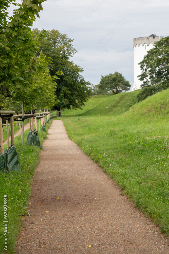 The beautiful ramparts of Fredericia in Denmark