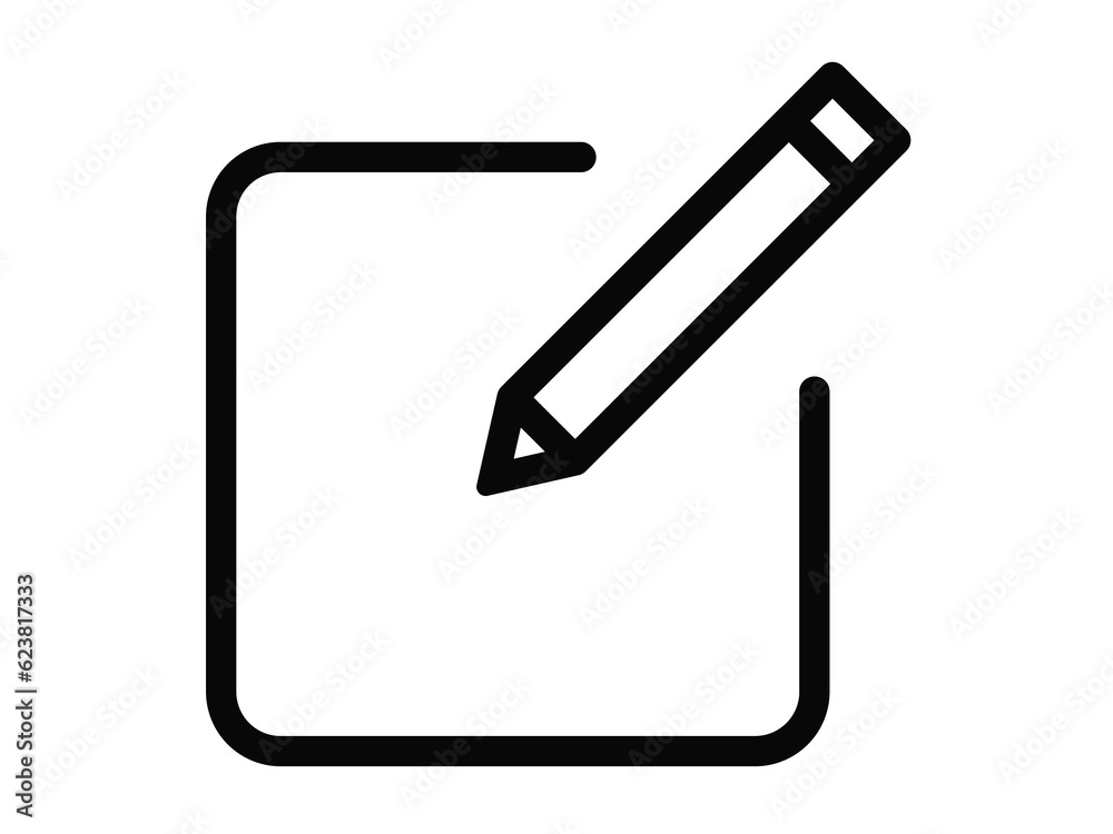 Edit Icon. Vector isolated illustration.Black illustration isolated for graphic and web design. Edit Icon. Vector isolated illustration.Black illustration isolated for graphic and web design.