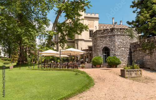 The Park of the Castello dal Pozzo, historic resort on Lake Maggiore, located in the village of Oleggio Castello, Verbania, Italy