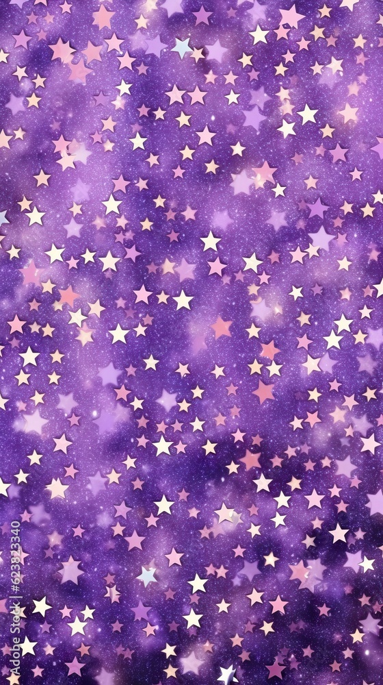 Sparkling Starry Sea on Soft Lavender Background AI Generated Sparkling Starry Sea on Soft Lavender Background AI Generated