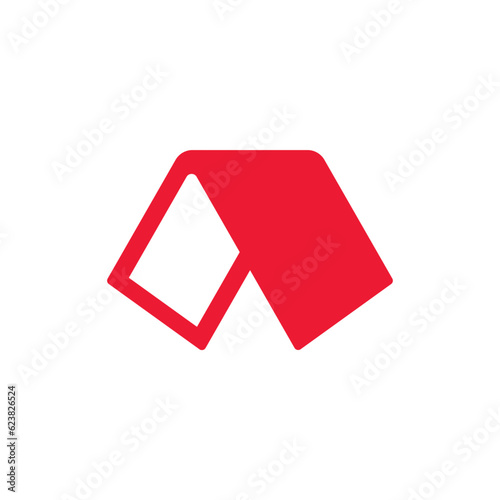 Abstract letter A in line design. Creative minimalist logotype or icon or symbol or pictogram on isolated background. (ID: 623826524)
