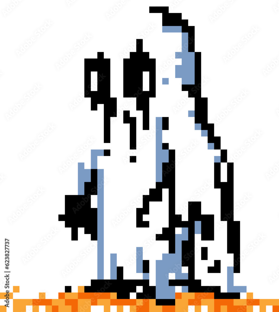 Pixel Art Halloween Ghost