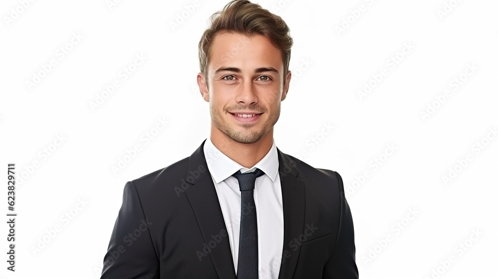 Portrait of a business man isolated on white background. Studio Portrait of a business man isolated on white background. Studio
