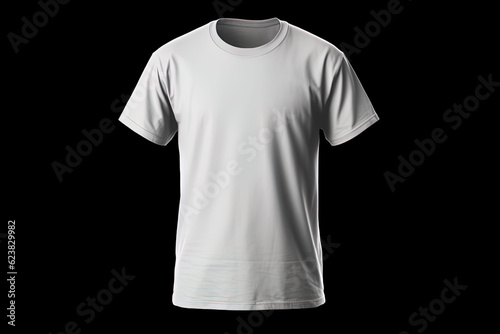 A white t - shirt with a black background and a black and red background.