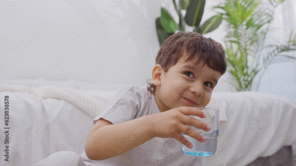 Cute Child Drinking Water