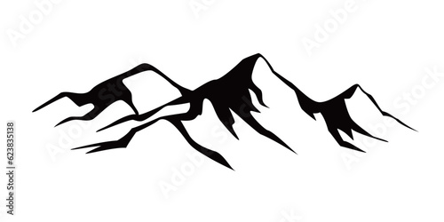 mountains silhouette design. adventure logo  sign and symbol.