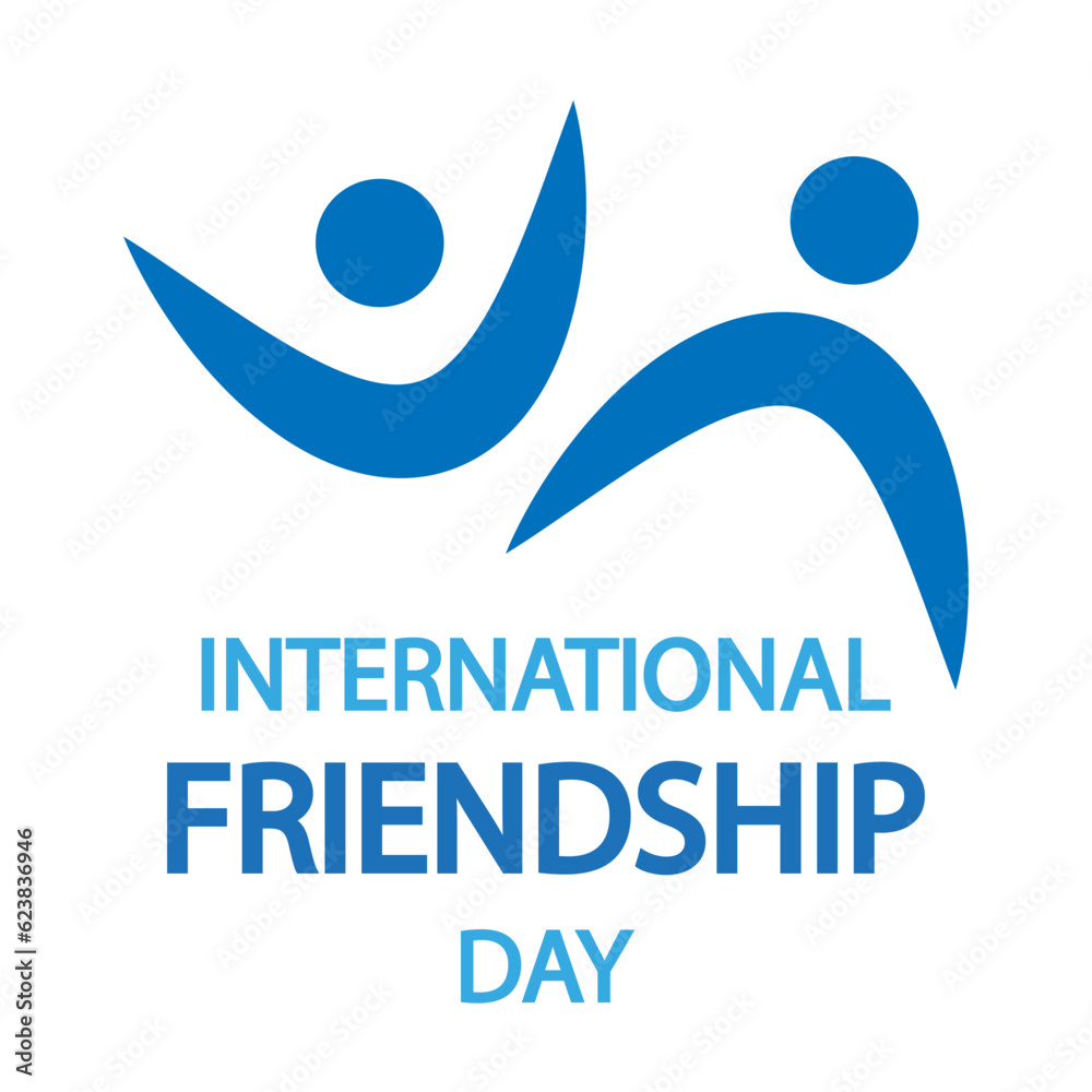 Friendship day international greetings, vector art illustration. Friendship day international greetings, vector art illustration.