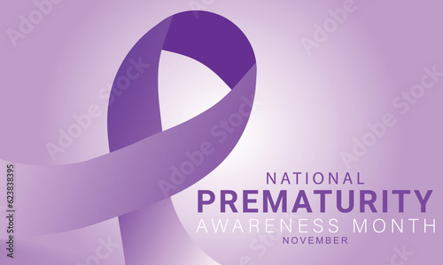 National prematurity awareness month. background, banner, card, poster, template. Vector illustration.