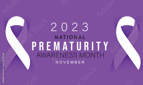 National prematurity awareness month. background, banner, card, poster, template. Vector illustration.