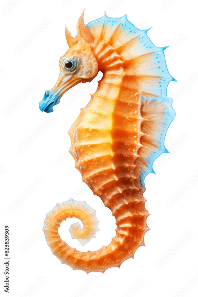 Fototapeta premium Seahorse isolated on transparent background (PNG)
