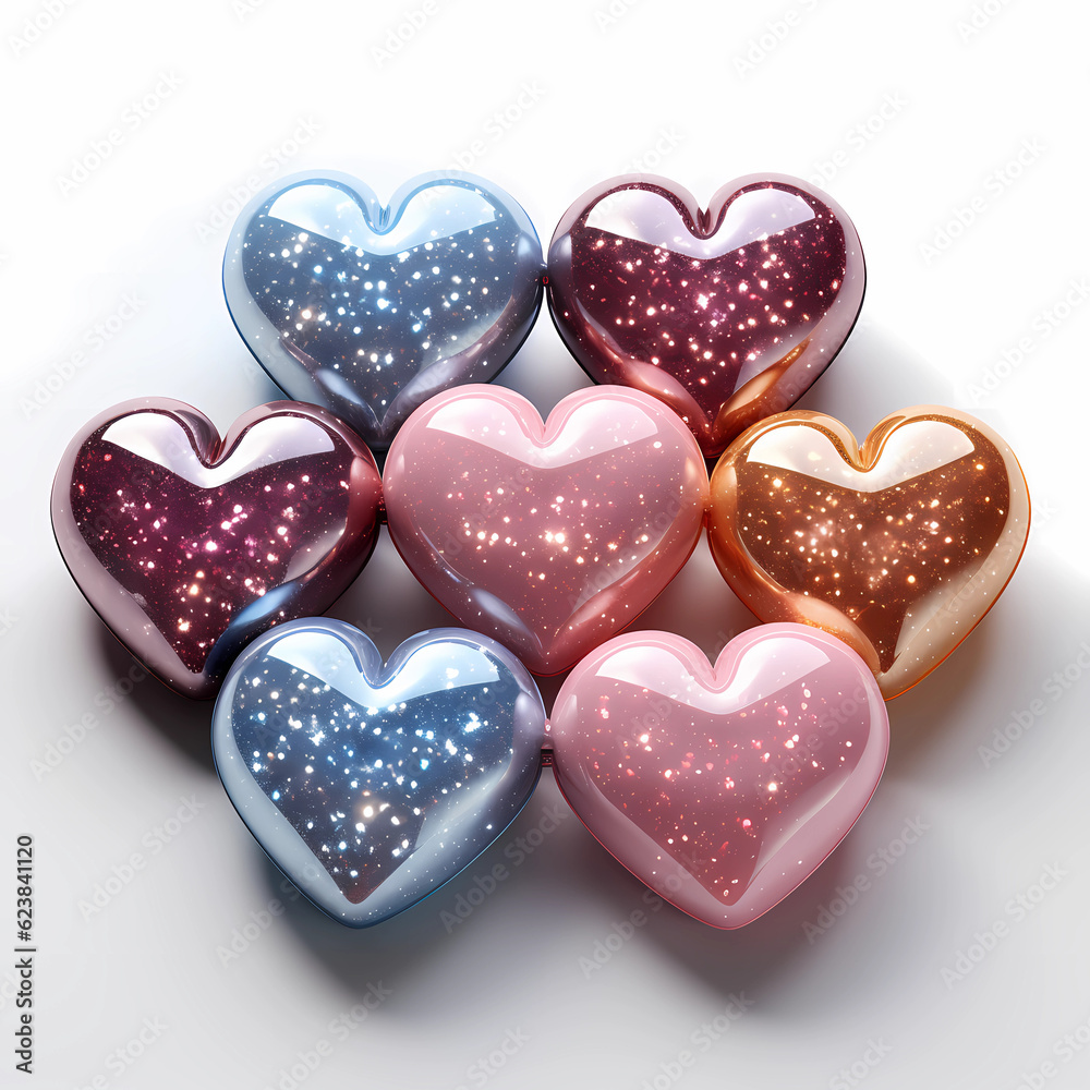 Glitter Hearts Pattern