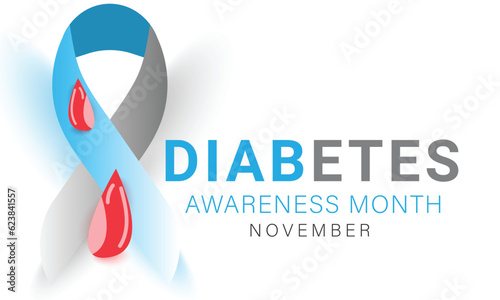National Diabetes month. background, banner, card, poster, template. Vector illustration.