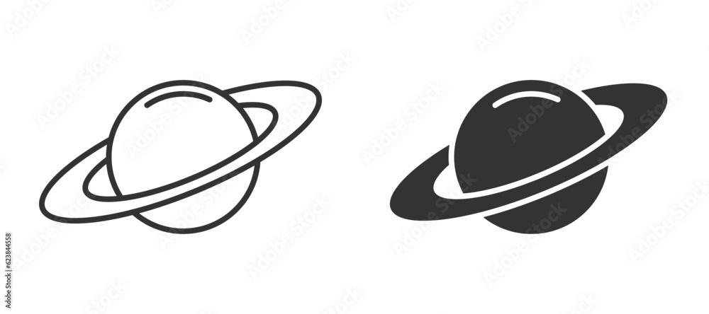 Planet Saturn icon. Vector illustration. - obrazy, fototapety, plakaty 