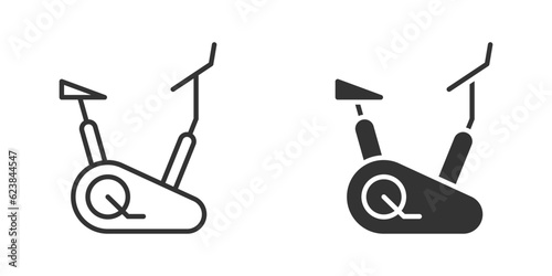Excercise bike icon. Vector illustration.