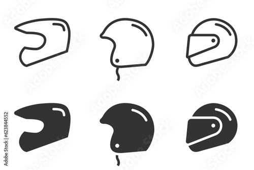 Motorcycle helmet icon. Vector illustration.