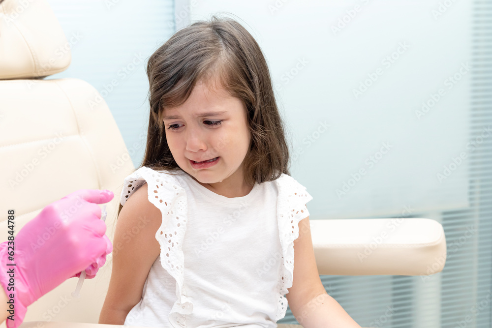 Health care concept. Baby's vaccination at hospital Health care concept. Baby's vaccination at hospital