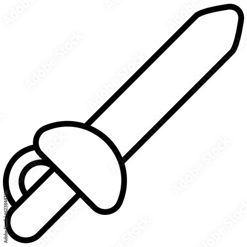rapier outline icon