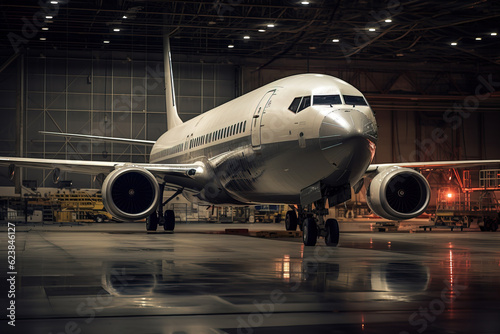 Boeing airplane in hangar © Jeremy