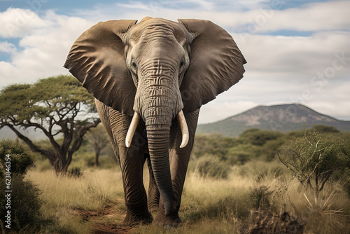 Beautiful and majestic portrait of an elephant in the African wilderness safari © Jeremy