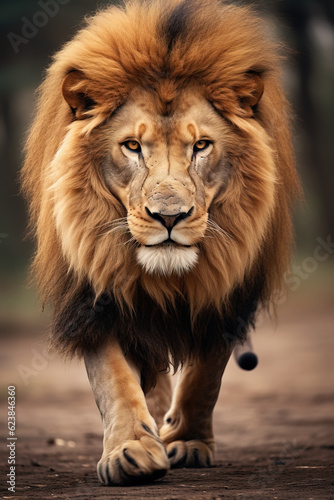 Majestic and beautiful portrait of a lion in the African safari wilderness © Jeremy