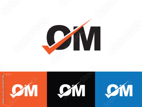 Minimalist om Colorful Logo, Financial om mo Business Logo Template For You