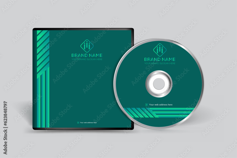 Corporate  green color CD cover design