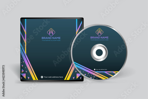 Abstract CD cover template photo