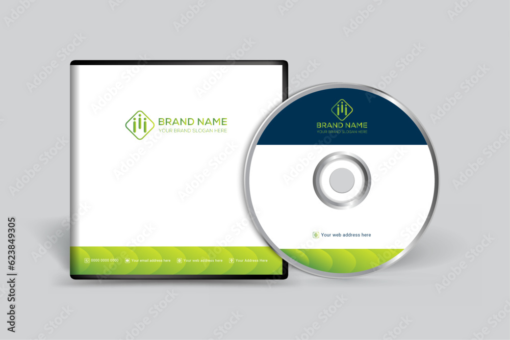 Corporate red and black color CD cover design