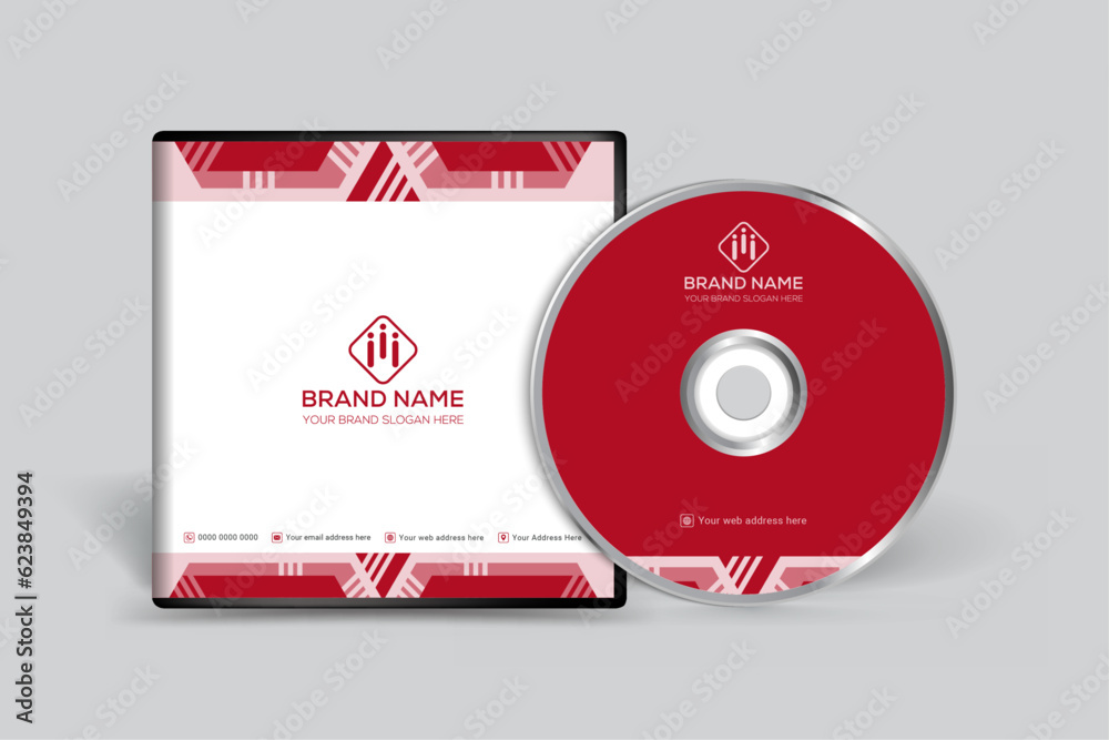 Red color CD cover design