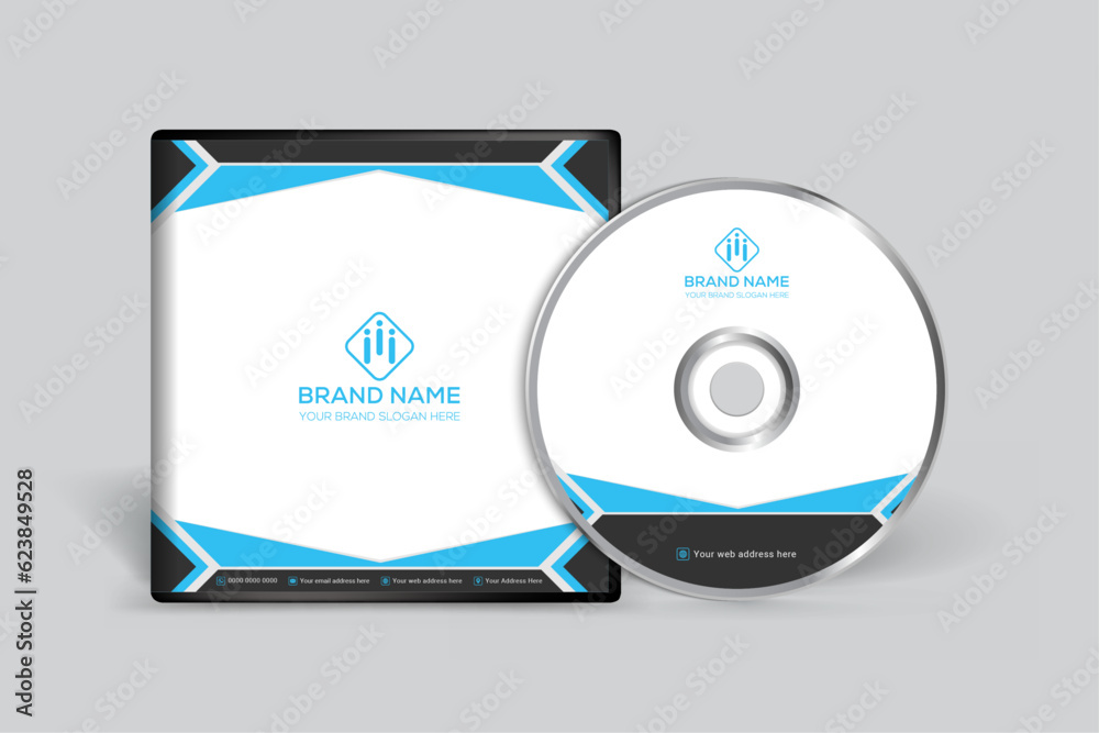 Blue color CD cover design