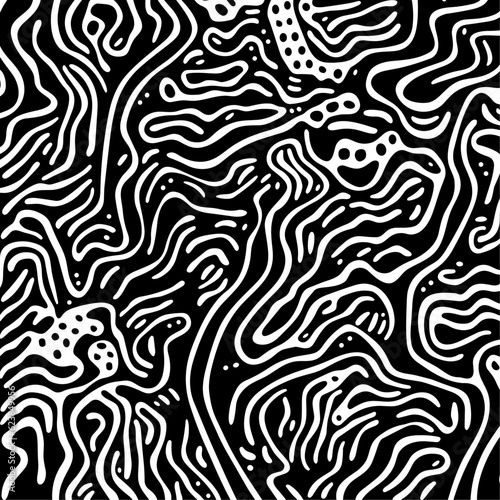Black and white scribble pattern 