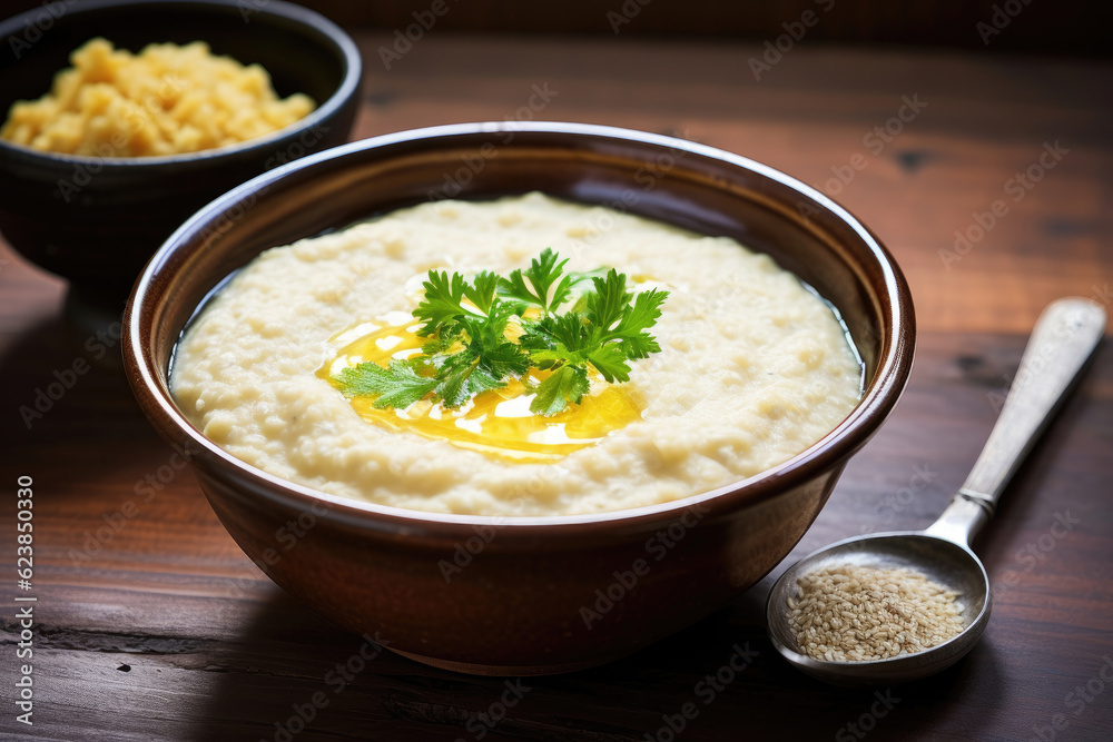 Millet porridge with butter