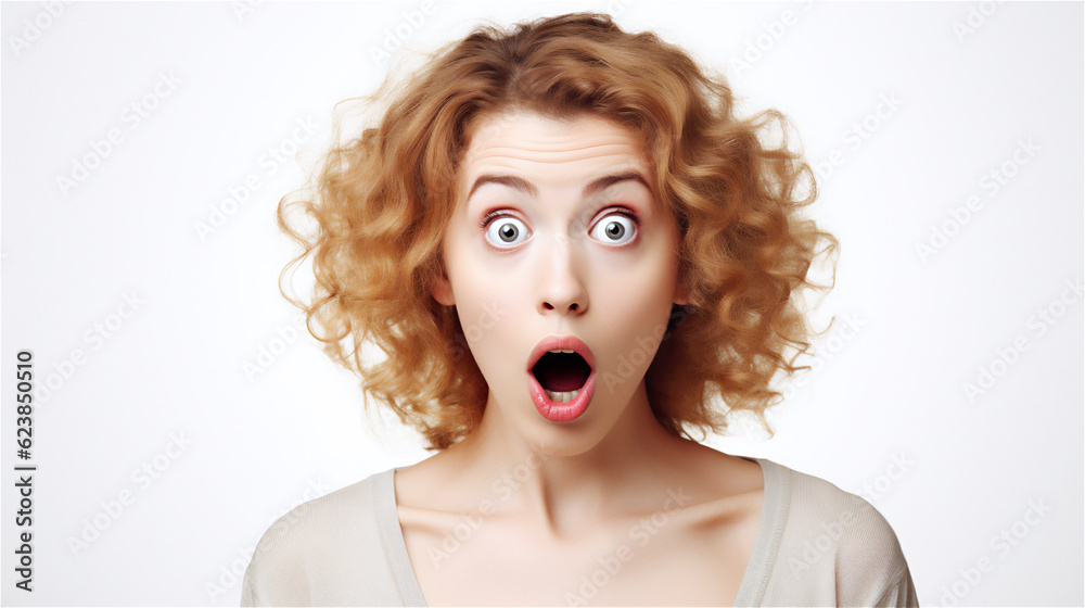 Young Lady in Shock. I can't believe it Expression. Ai generative. Young Lady in Shock. I can't believe it Expression. Ai generative.