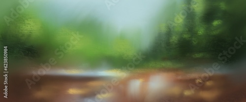 abstract of the forest digital art for card decoration illustration