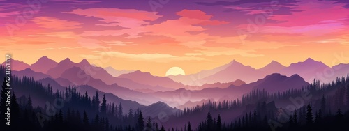 Gradual gradients of warm oranges and deep purples meld together  producing a captivating twilight background. Generative AI
